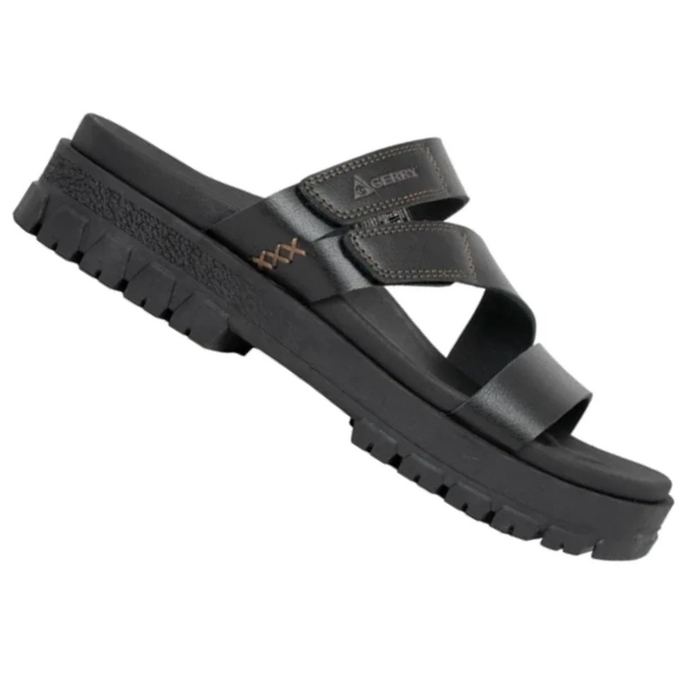 Gerry Women's Choclo Black Strappy Platform Sport Sandals Size 9